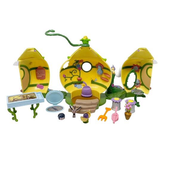 Disney Tinkerbell Tea Kettle Cottage House Lot of 12 Pieces Preowned Fairy Tink - Picture 1 of 12